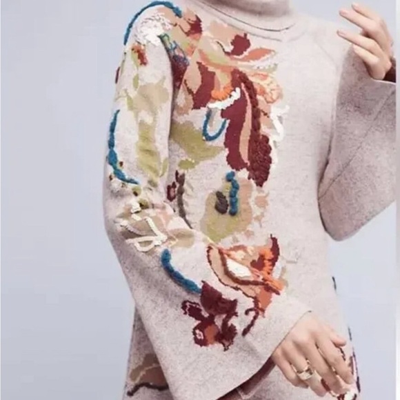 Knitted & Knotted Swing Petal Sweater Dress, Large - Picture 2 of 8